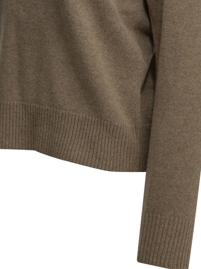 Maison Kitsuné "Fox Head" Crew-Neck Sweater - Beige