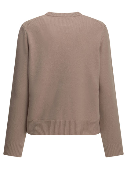 Maison Kitsuné "Fox Head" Crew-Neck Sweater - Pink