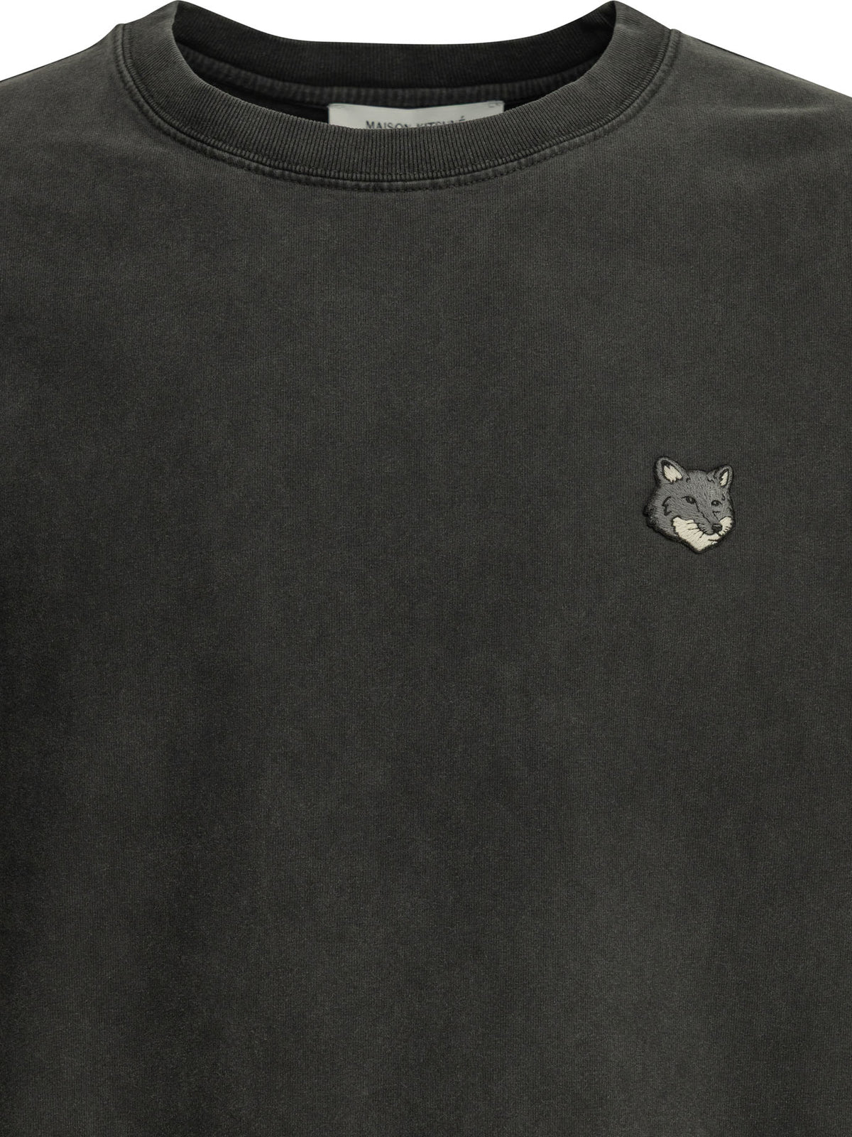 Maison Kitsuné "Fox Head Faded" Crew-Neck T-Shirt - Black