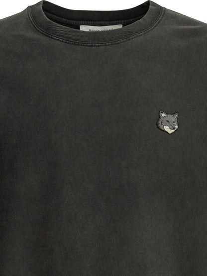 Maison Kitsuné "Fox Head Faded" Crew-Neck T-Shirt - Black