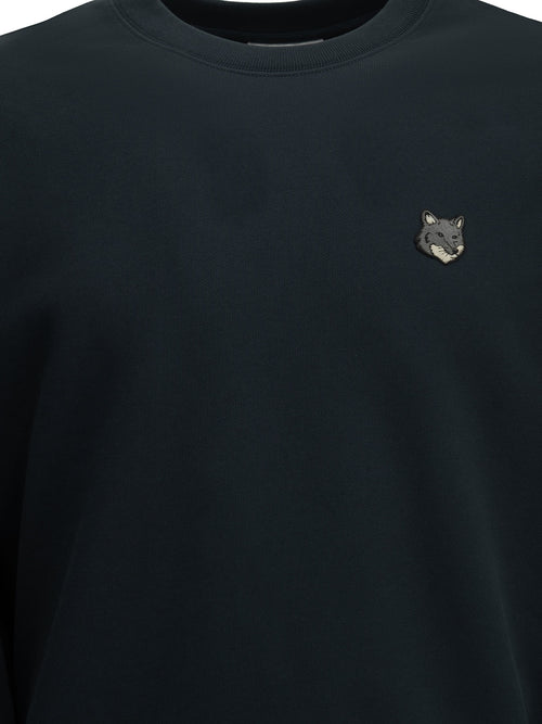 Maison Kitsuné "Fox Head" Crew Neck Sweatshirt - Blue