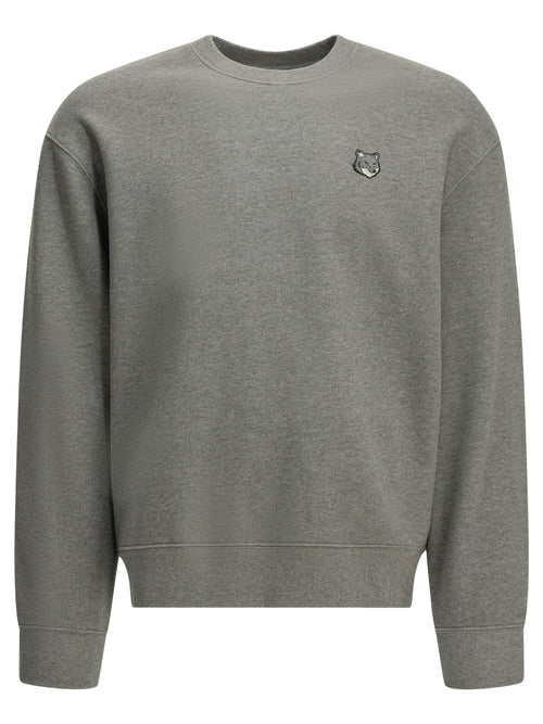 Maison Kitsuné "Fox Head" Crew Neck Sweatshirt - Grey