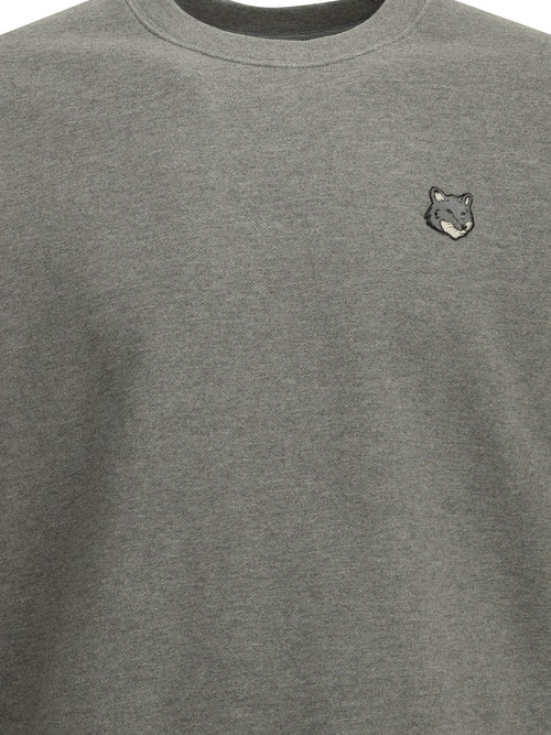 Maison Kitsuné "Fox Head" Crew Neck Sweatshirt - Grey