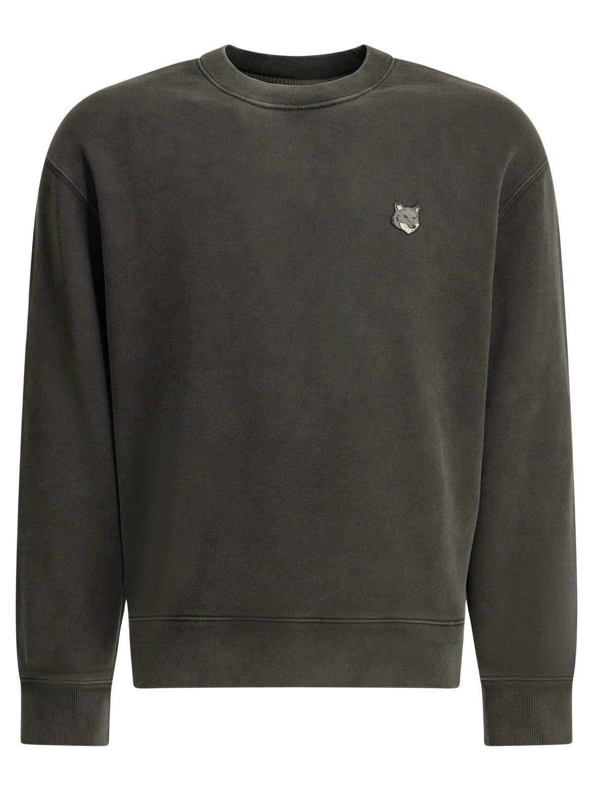 Maison Kitsuné "Fox Head Faded" Crew Neck Sweatshirt - Black