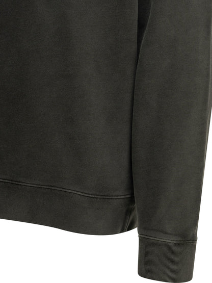 Maison Kitsuné "Fox Head Faded" Crew Neck Sweatshirt - Black