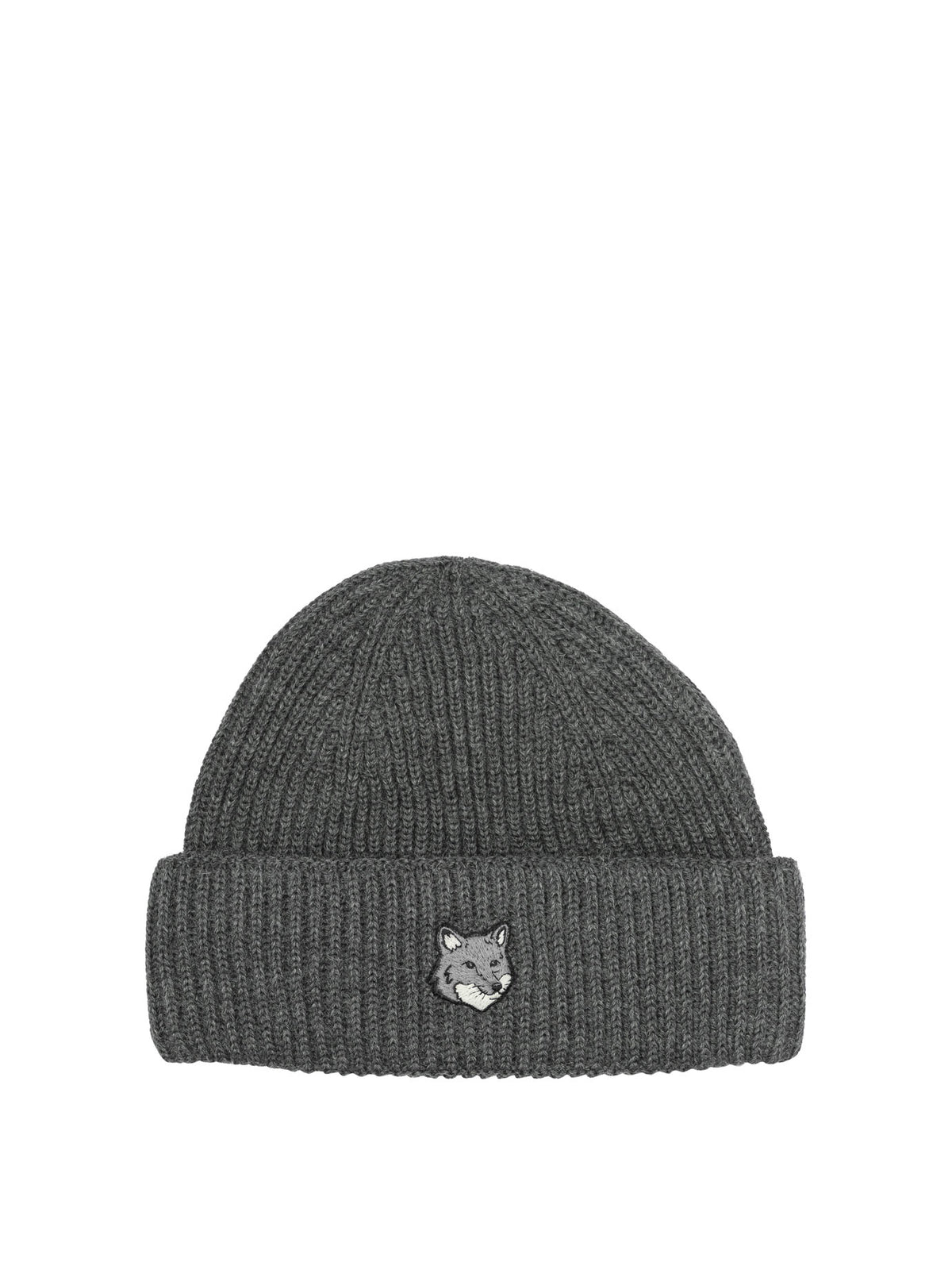 Maison Kitsuné "Fox Head" Beanie - Grey
