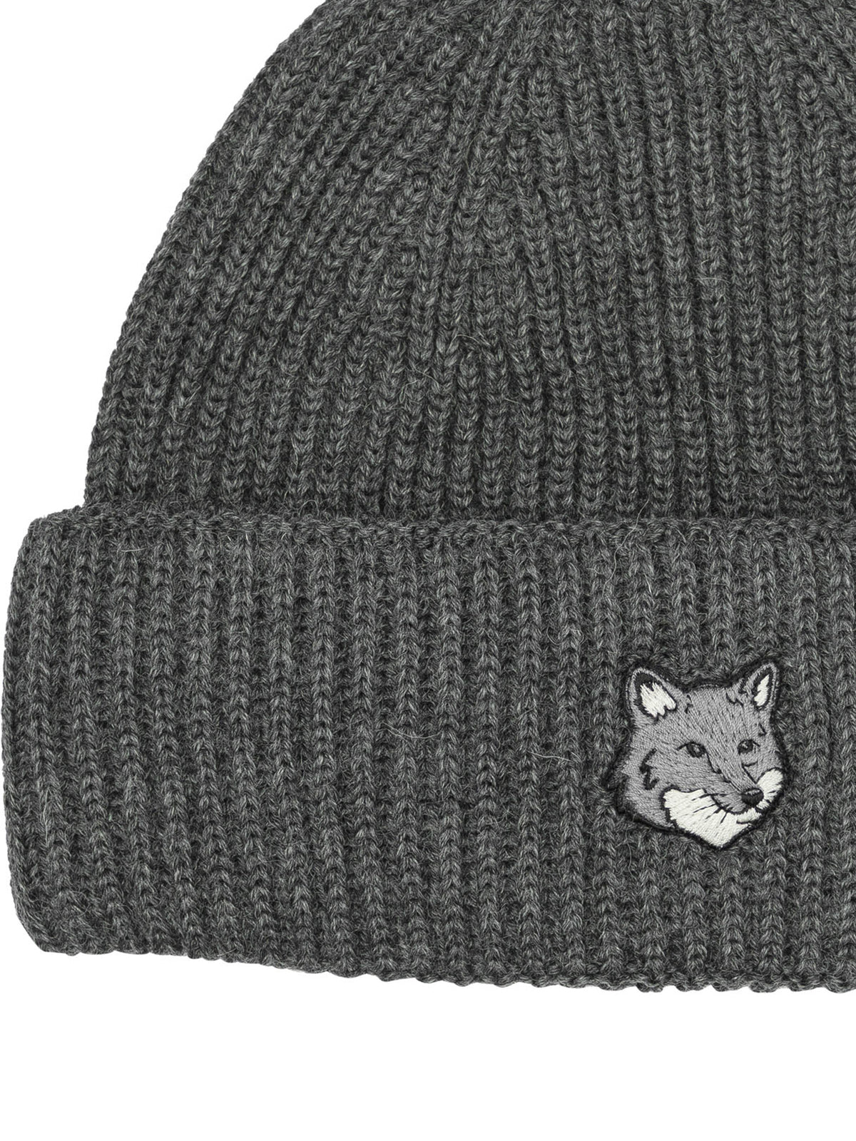 Maison Kitsuné "Fox Head" Beanie - Grey
