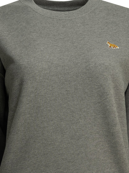 Maison Kitsuné "Baby Fox" Crew-Neck Sweatshirt - Grey