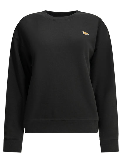 Maison Kitsuné "Baby Fox" Crew-Neck Sweatshirt - Black