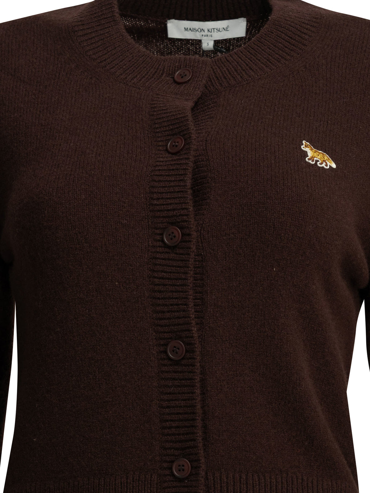 Maison Kitsuné "Baby Fox" Cardigan - Brown