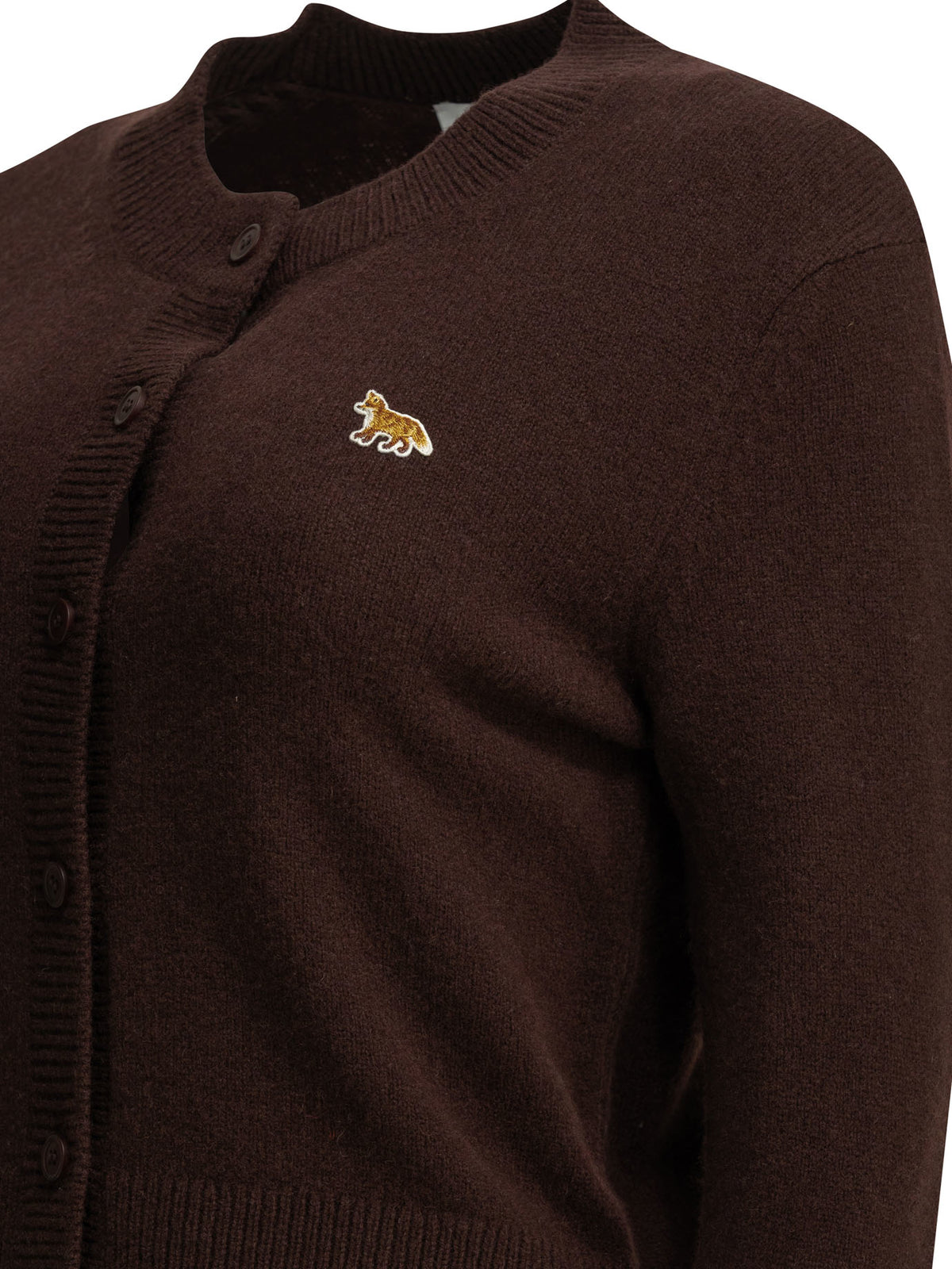 Maison Kitsuné "Baby Fox" Cardigan - Brown