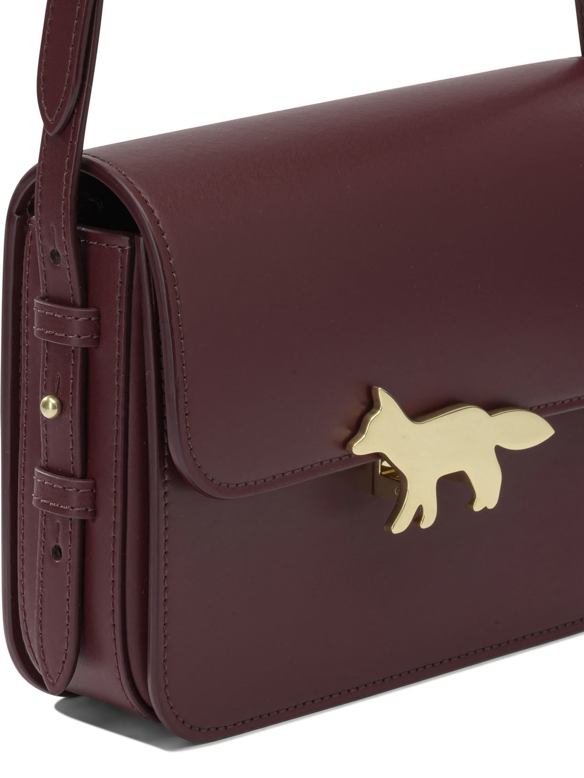 Maison Kitsuné "Edie" Small Croosbody Bag - Burgundy