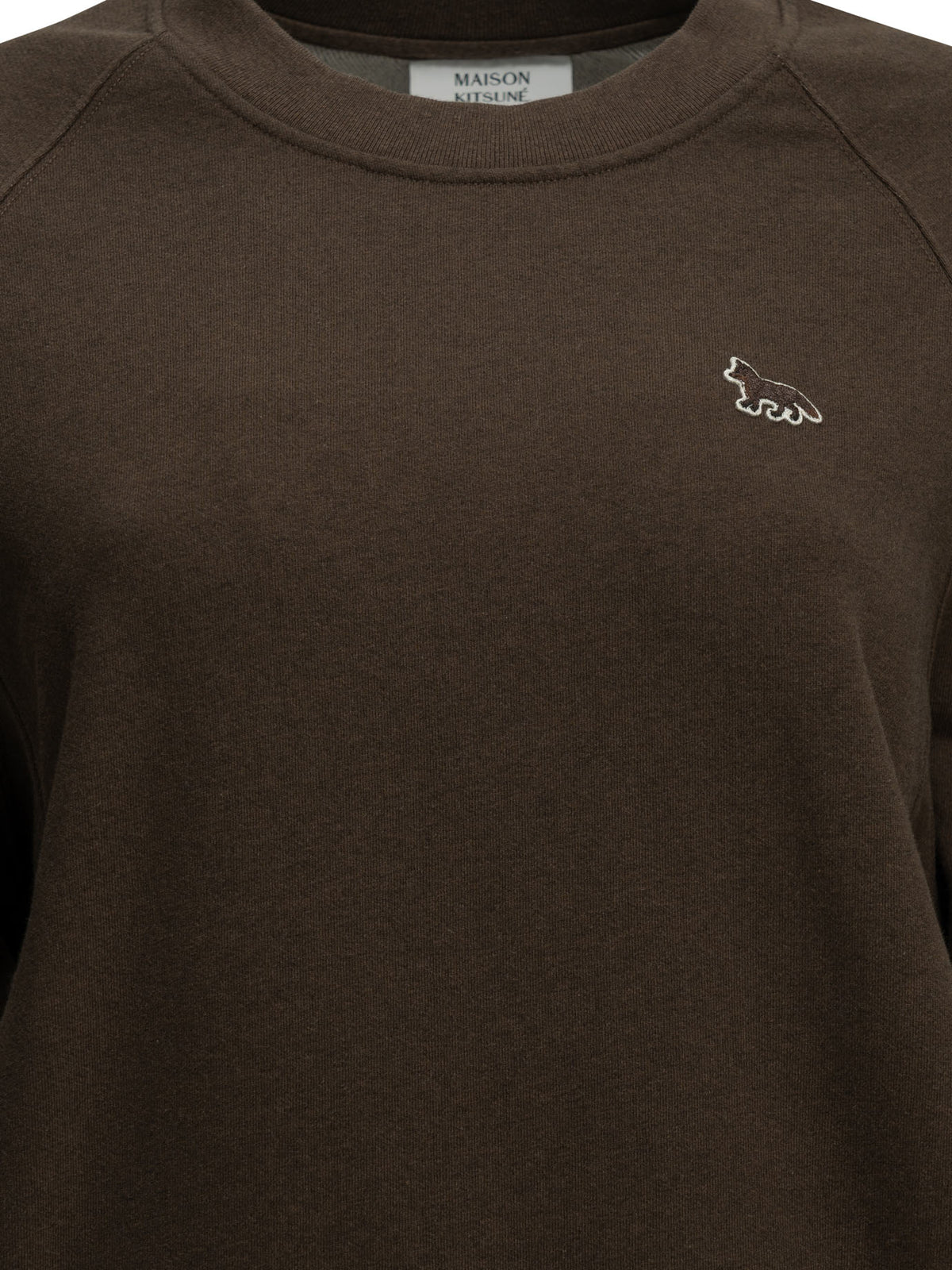 Maison Kitsuné "Baby Fox" Crew-Neck Sweatshirt - Brown