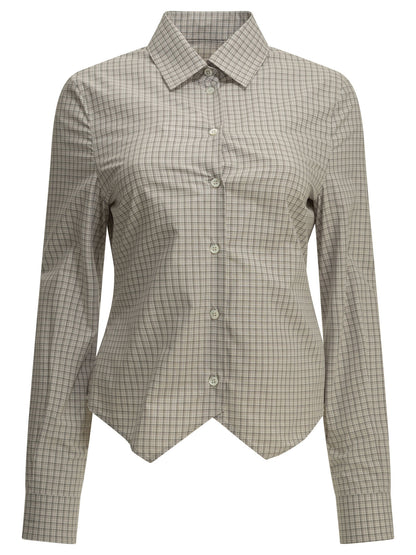 Maison Margiela "Pointed Hem" Casual Shirt - Grey
