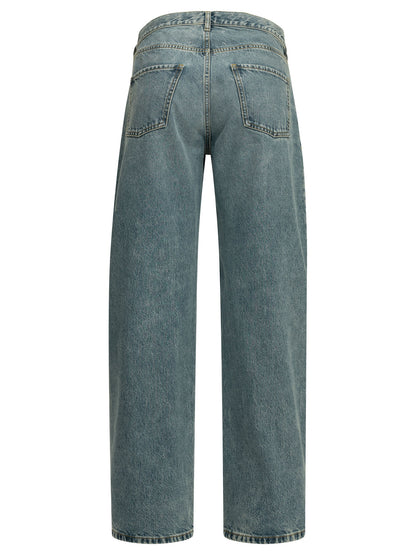 Maison Margiela "Boyfriend Paisley" Wide-Leg Jeans - Light Blue