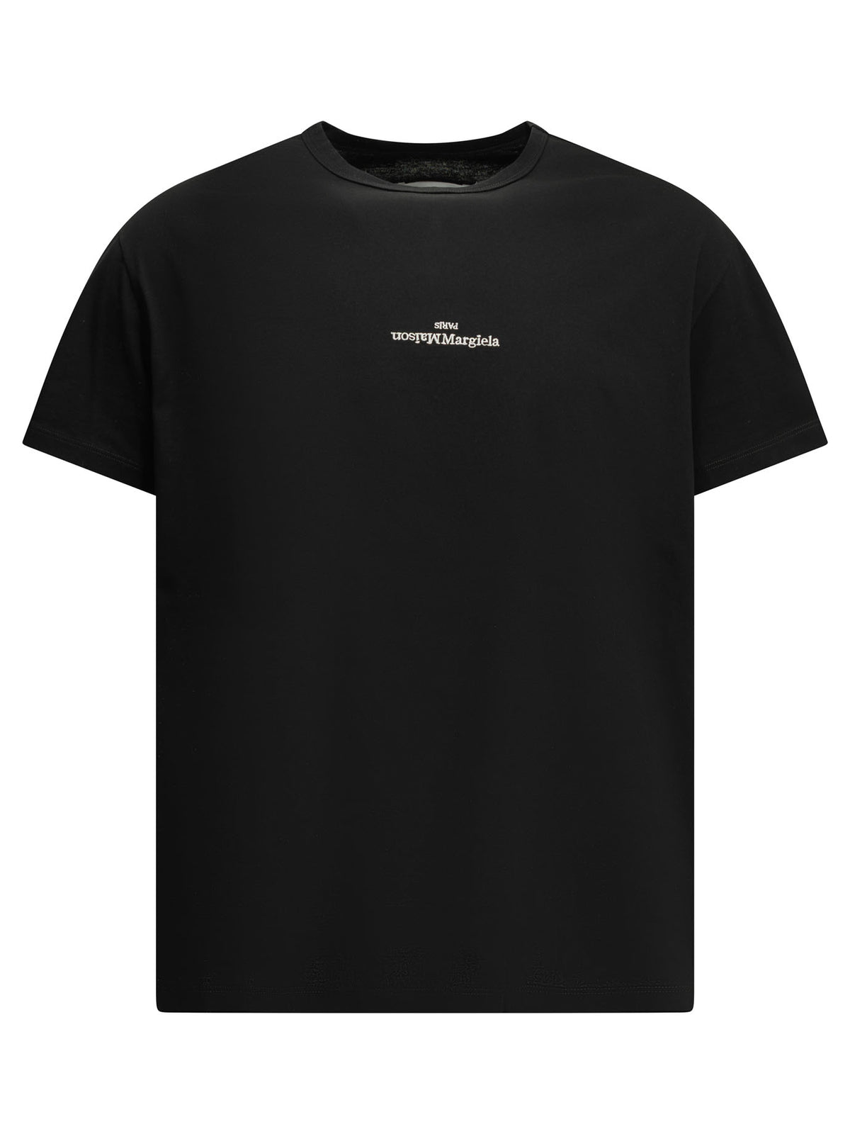 Maison Margiela Crewneck T-shirt with logo - Black