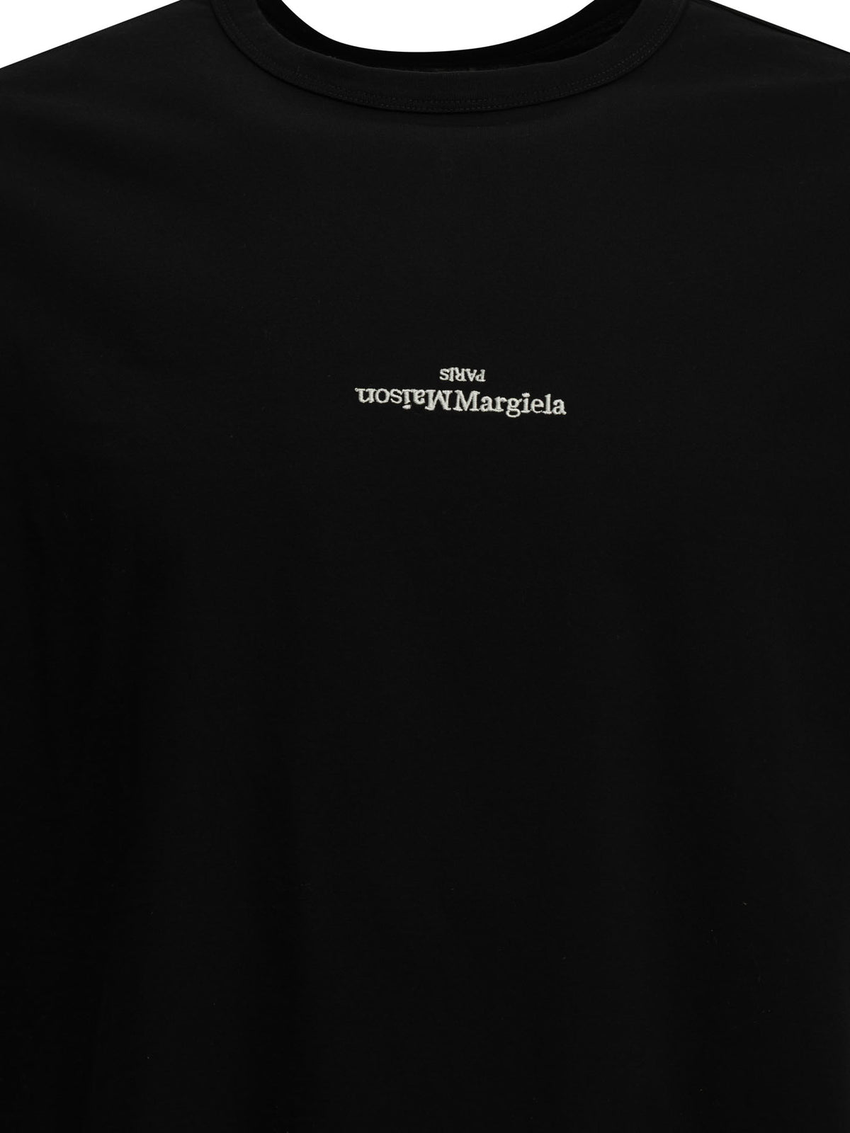 Maison Margiela Crewneck T-shirt with logo - Black