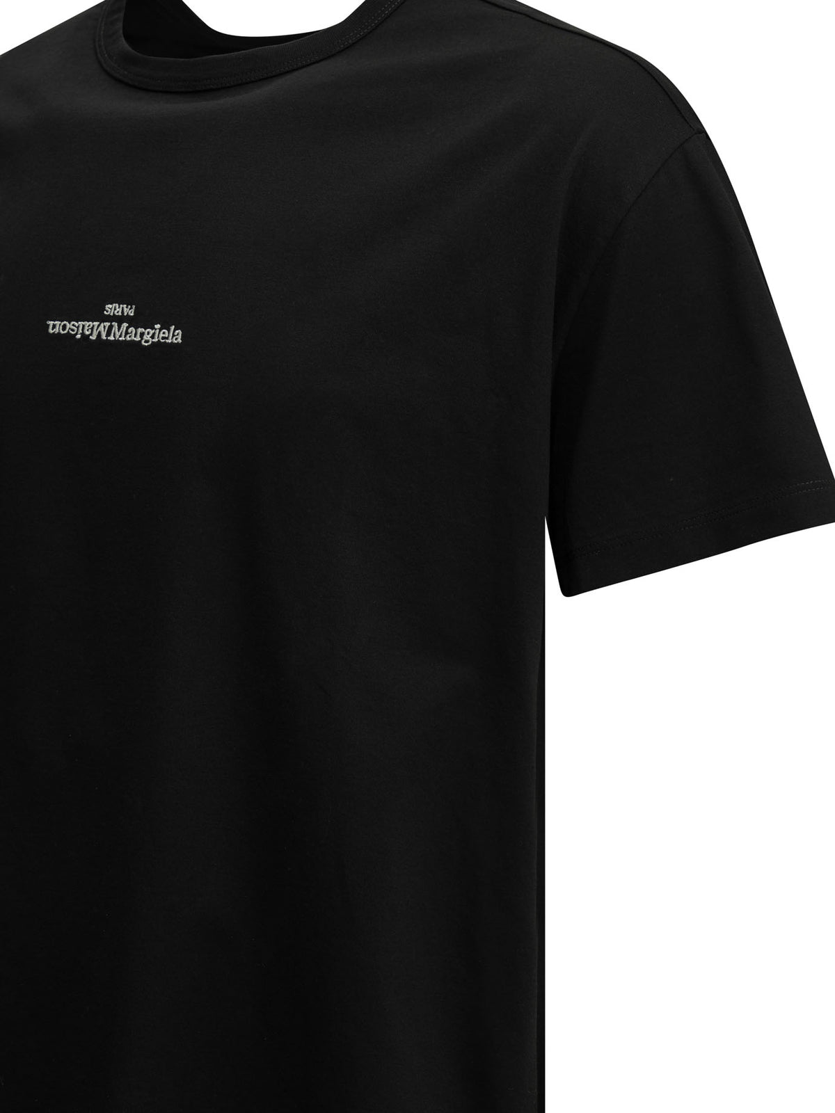 Maison Margiela Crewneck T-shirt with logo - Black