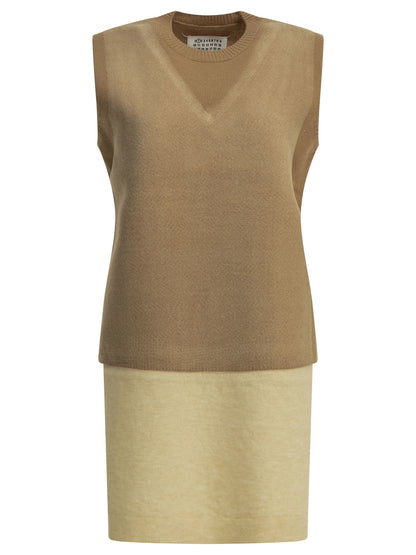 Maison Margiela Virgin Wool Vest - Beige