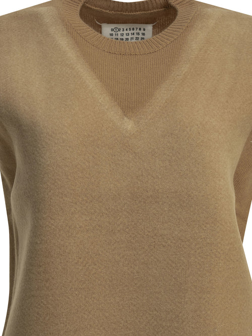 Maison Margiela Virgin Wool Vest - Beige