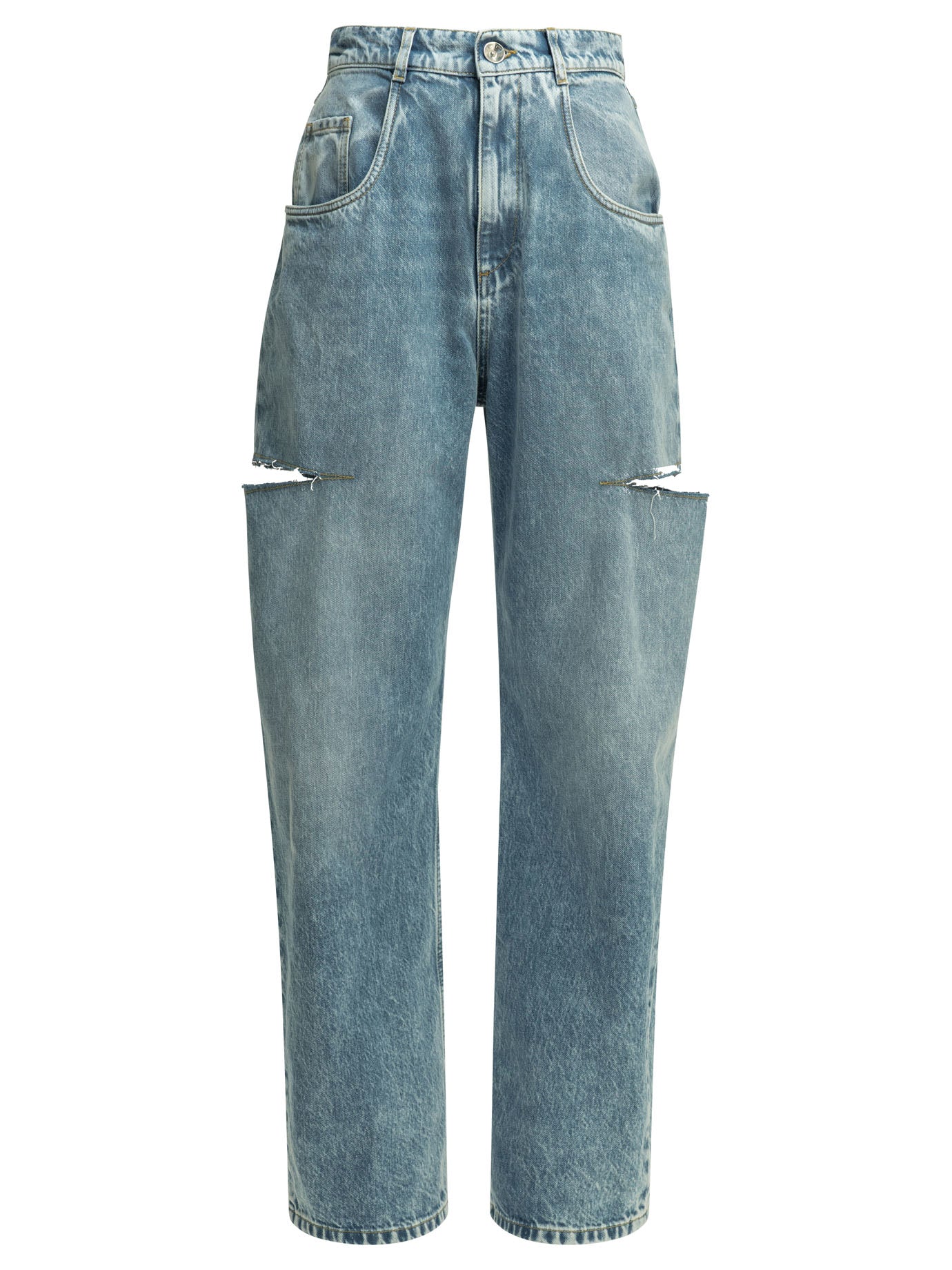 Maison Margiela Ripped wide leg jeans - Blue