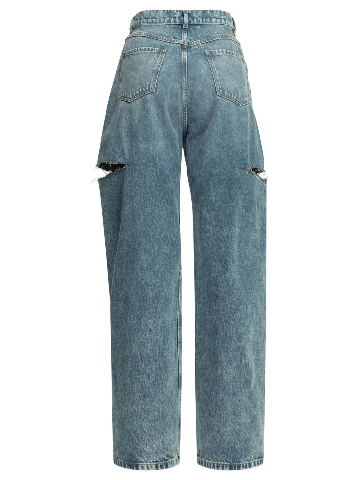 Maison Margiela Ripped wide leg jeans - Blue