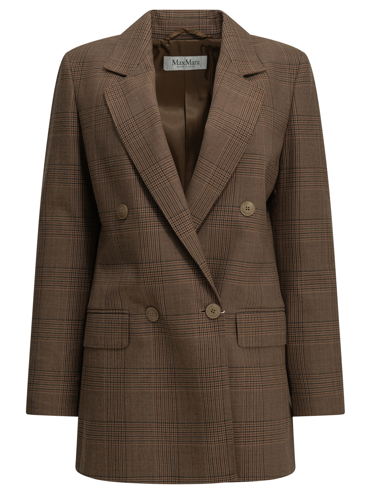 Max Mara Double-breasted wool blazer - Brown