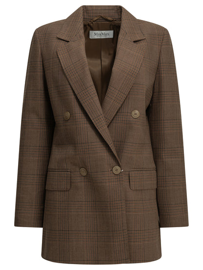 Max Mara Double-breasted wool blazer - Brown