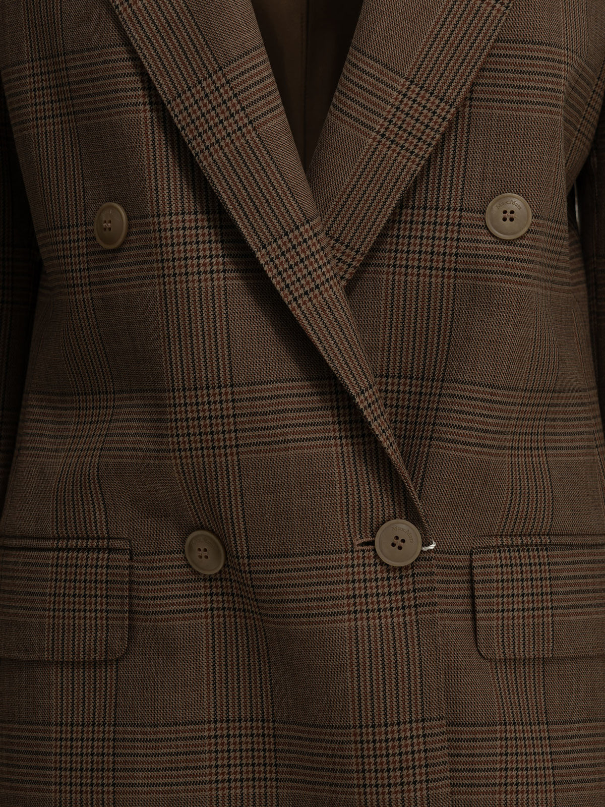 Max Mara Double-breasted wool blazer - Brown