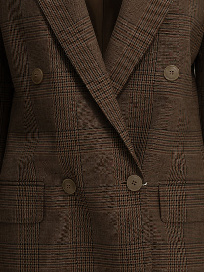 Max Mara Double-breasted wool blazer - Brown