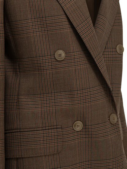 Max Mara Double-breasted wool blazer - Brown