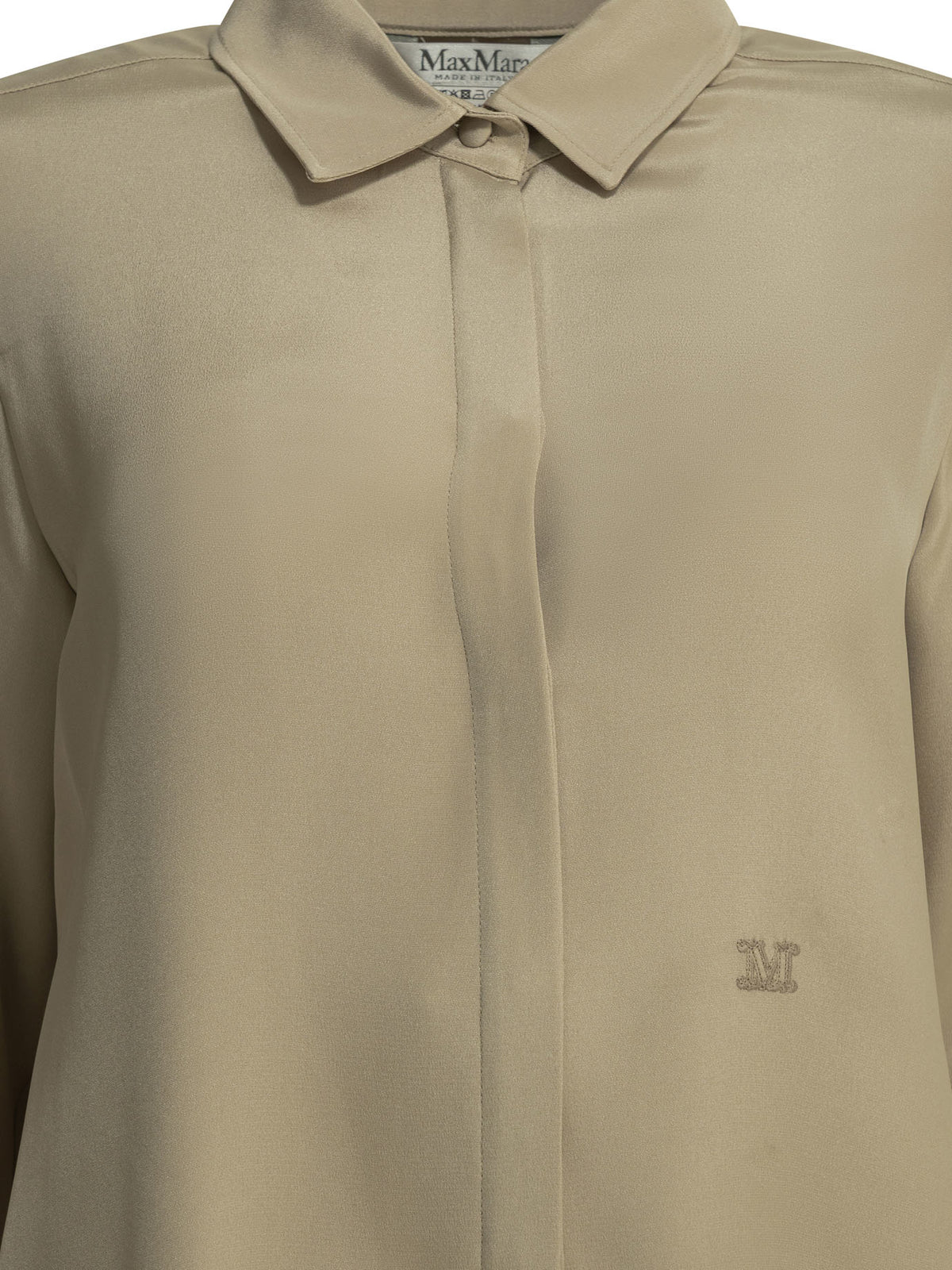 Max Mara Casual shirt in silk crêpe de Chine - Beige