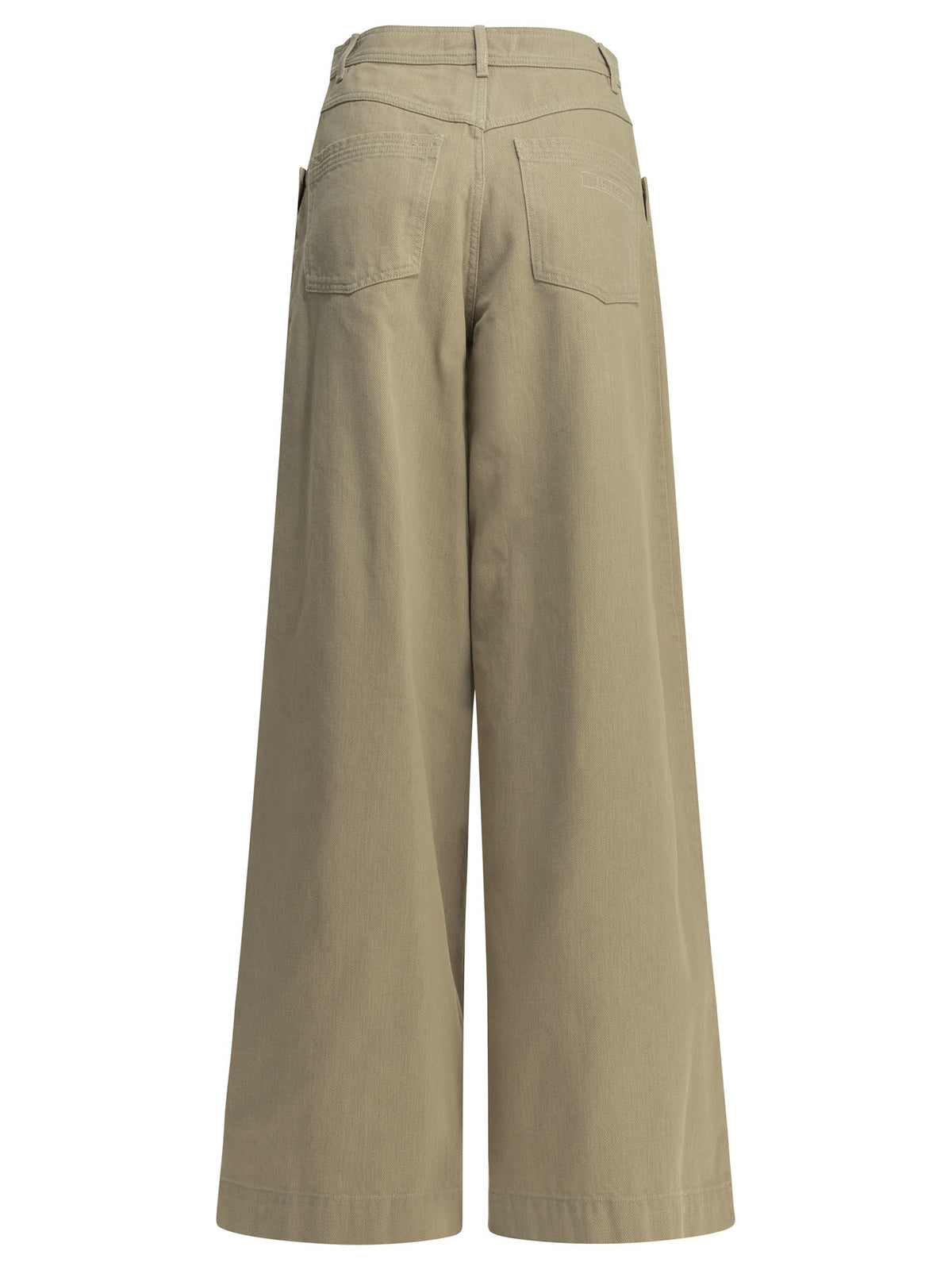 Max Mara Casual pants made of coated cotton - Beige