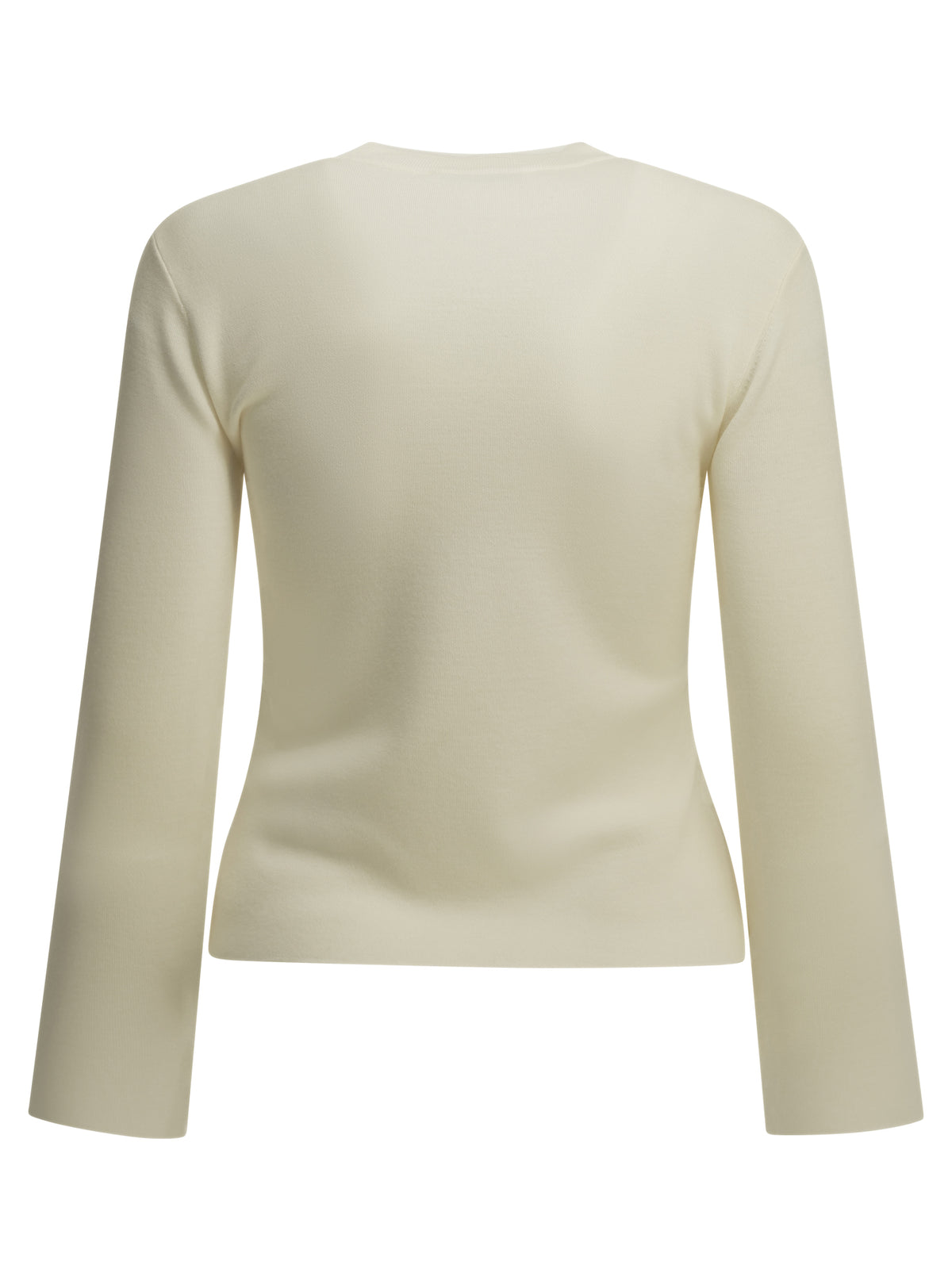 Max Mara Round-neck T-shirt made of virgin wool - White