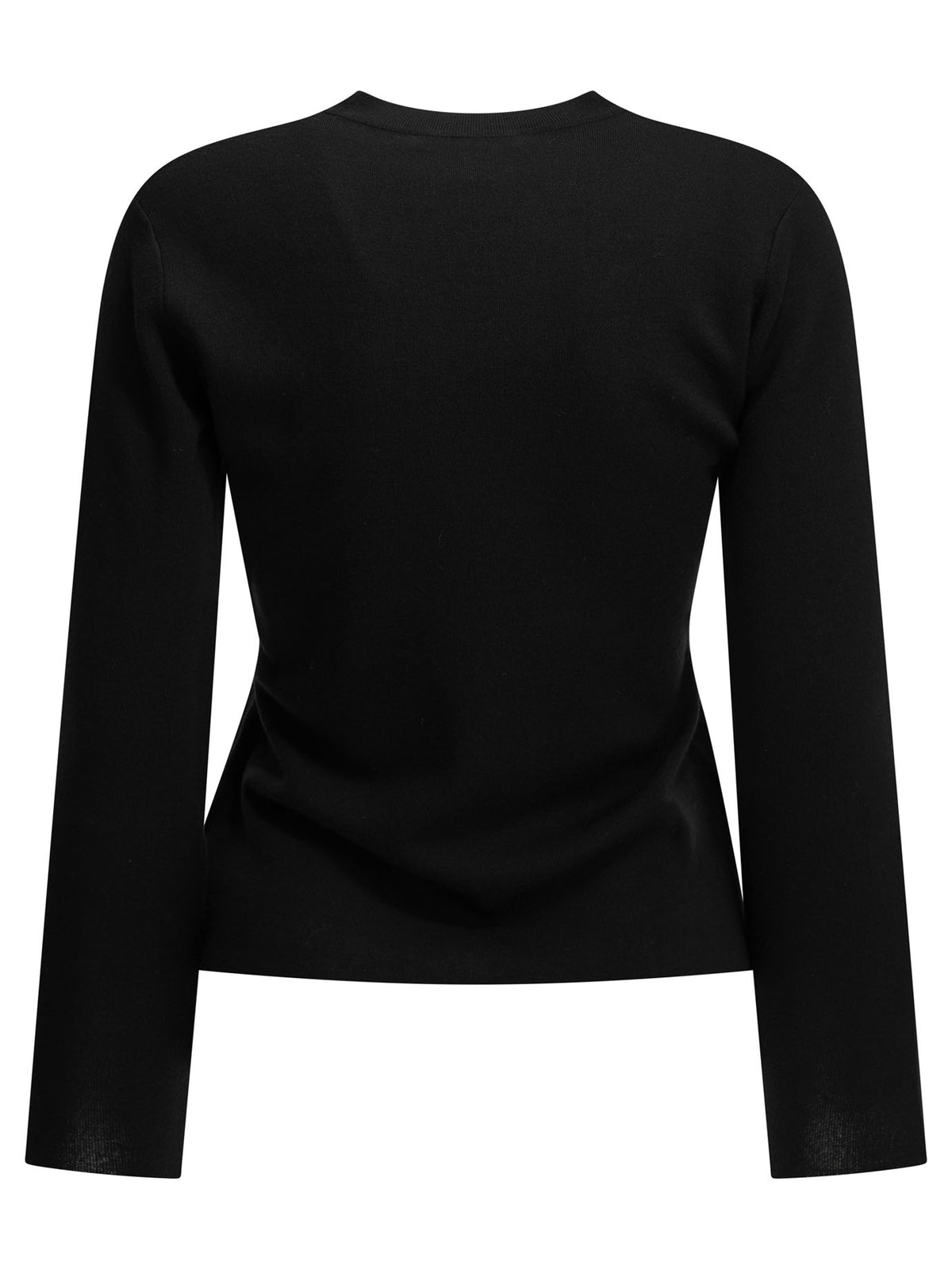 Max Mara Round-neck T-shirt made of virgin wool - Black