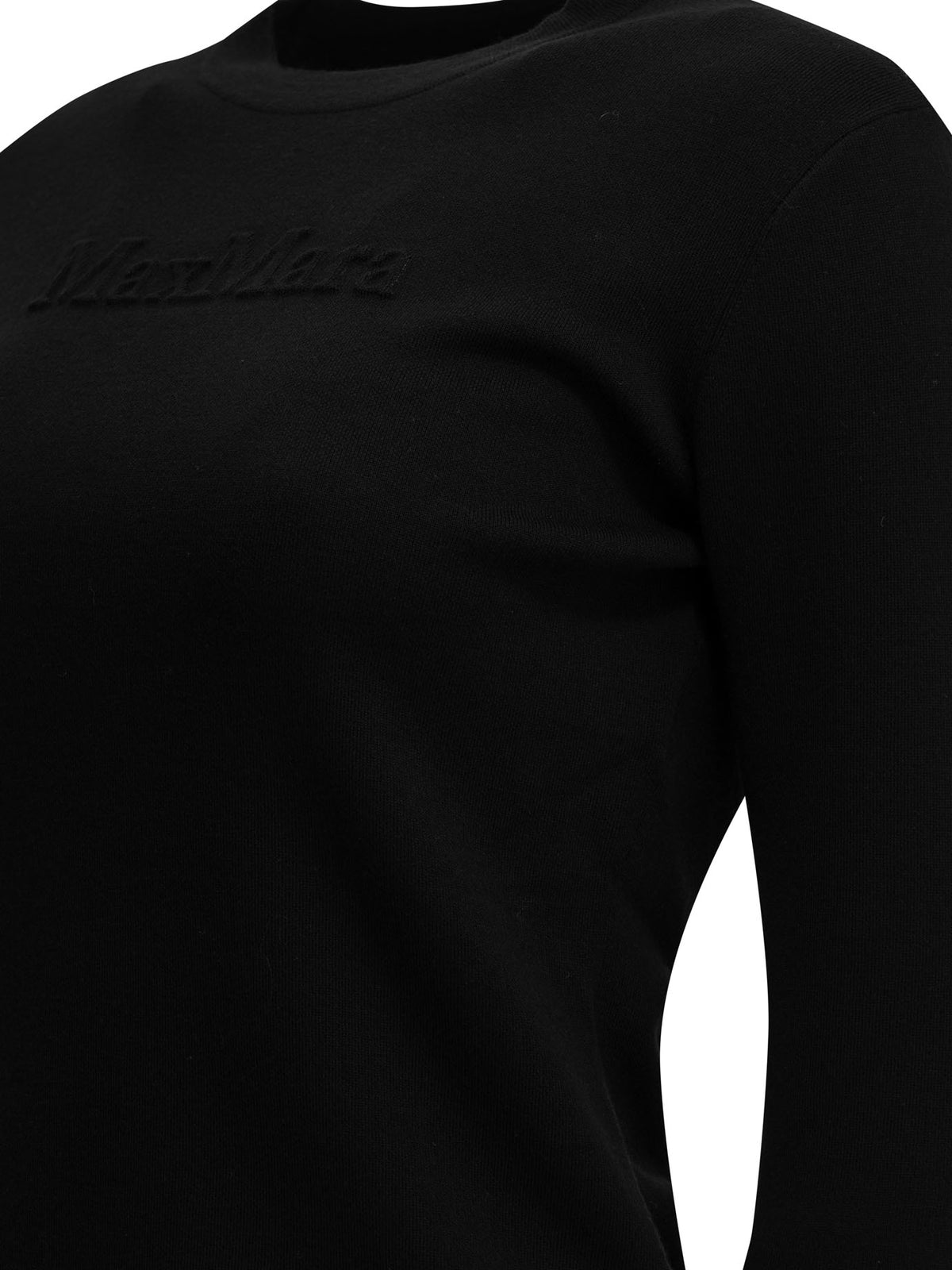 Max Mara Round-neck T-shirt made of virgin wool - Black