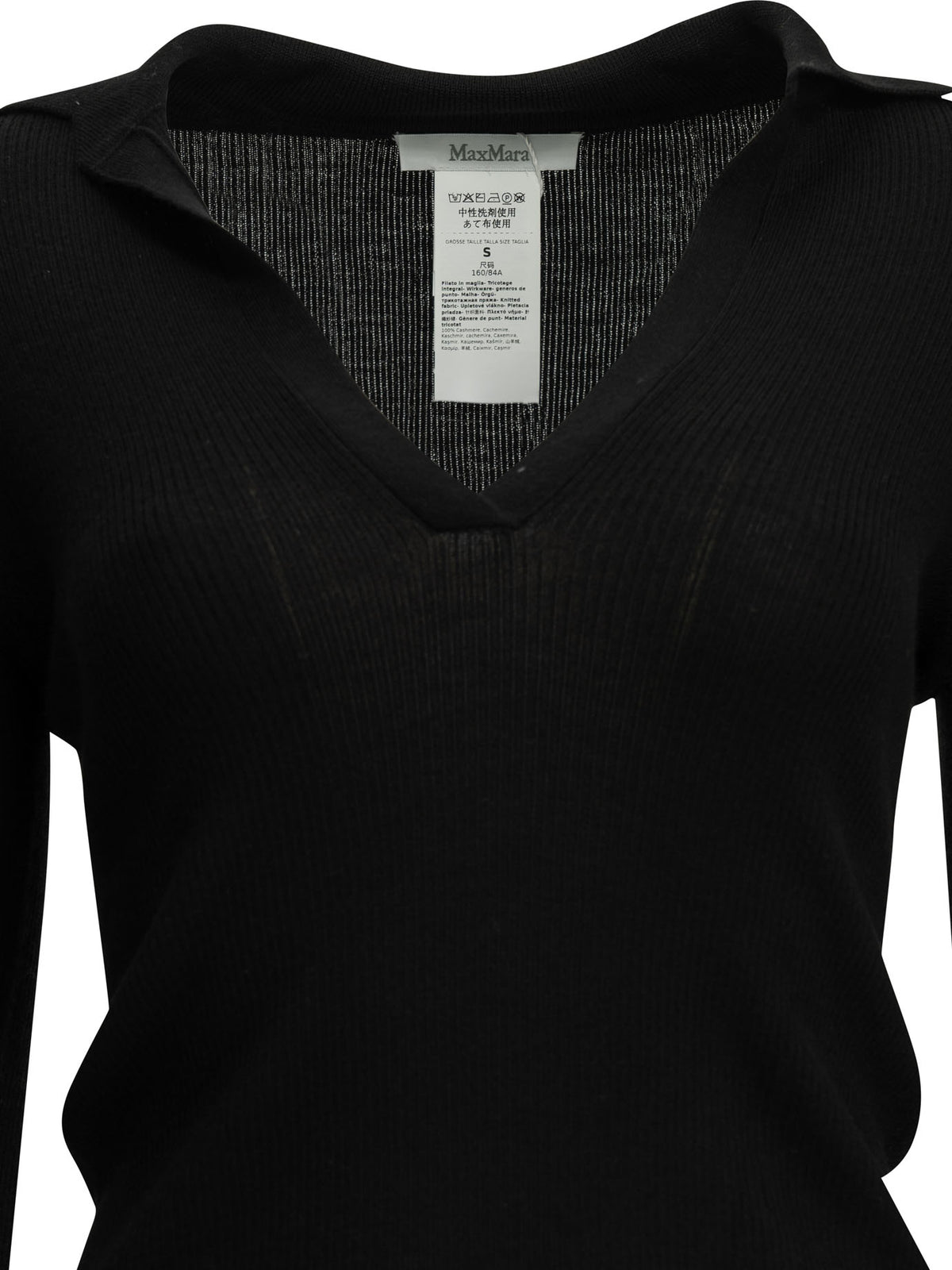 Max Mara Cashmere polo shirt - Black
