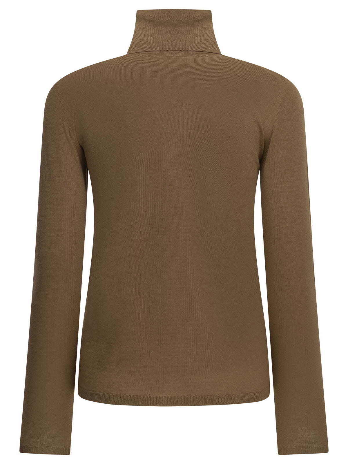 Max Mara Virgin Wool Turtleneck Sweater - Brown