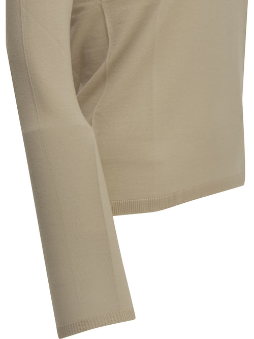 Max Mara Virgin Wool Turtleneck Sweater - Beige