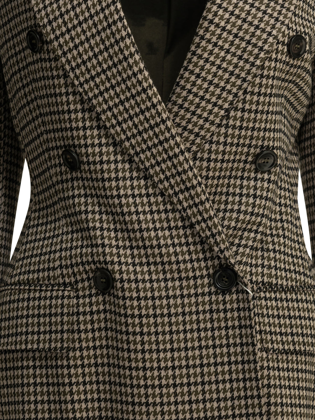 Max Mara Double-breasted houndstooth blazer - Brown