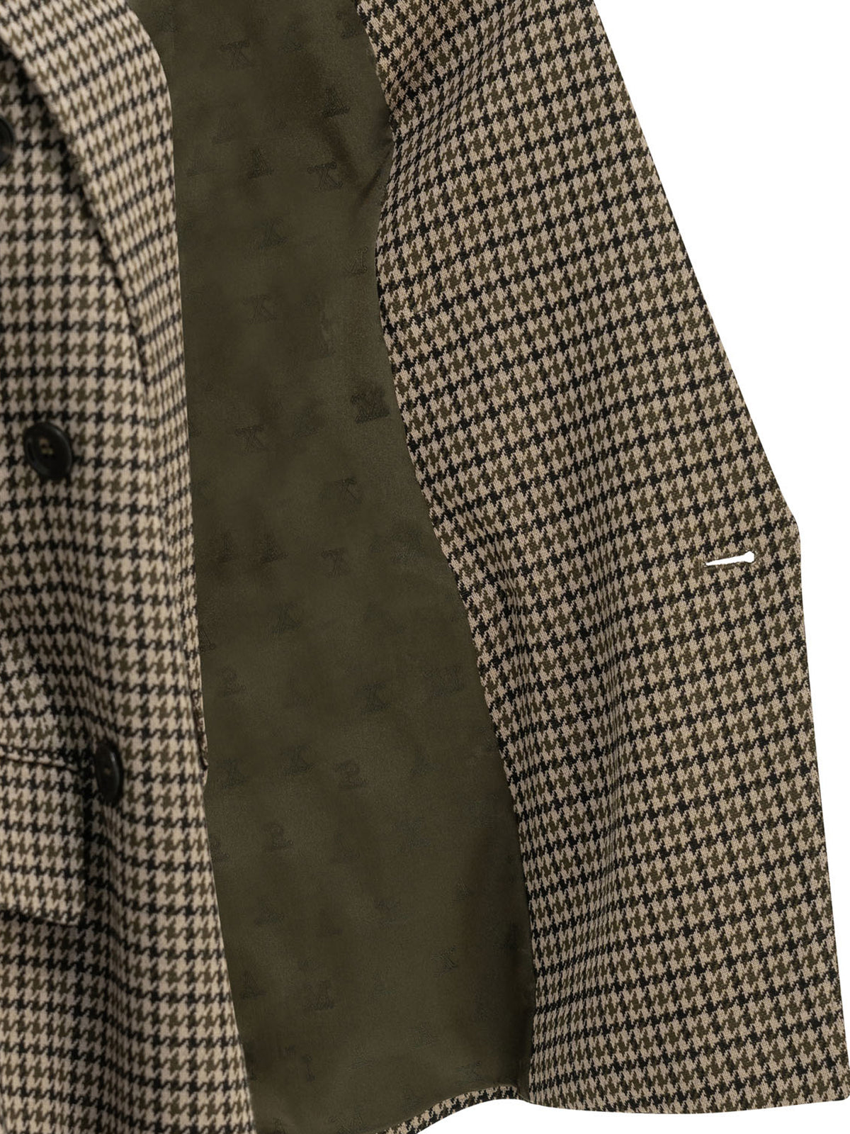 Max Mara Double-breasted houndstooth blazer - Brown
