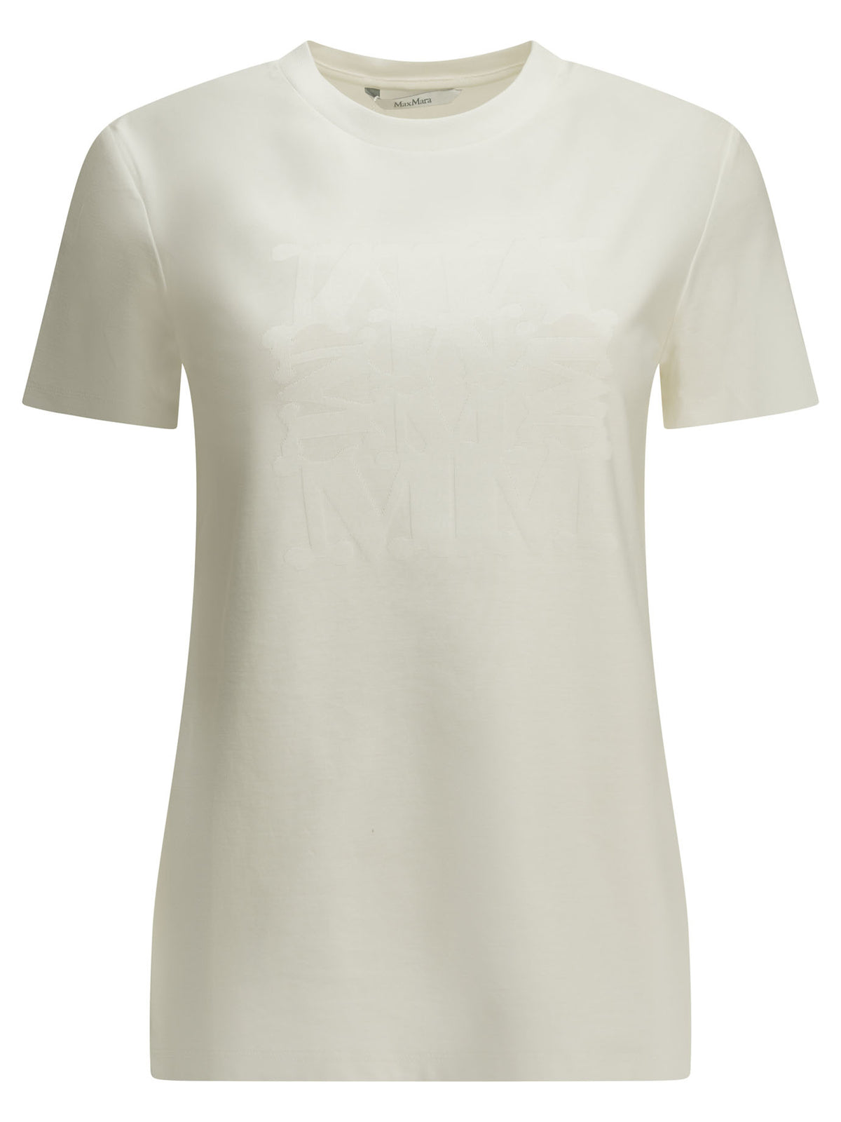 Max Mara Crewneck T-shirt with logo - White