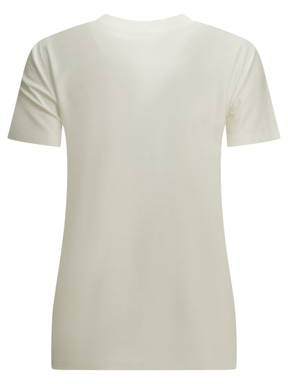Max Mara Crewneck T-shirt with logo - White