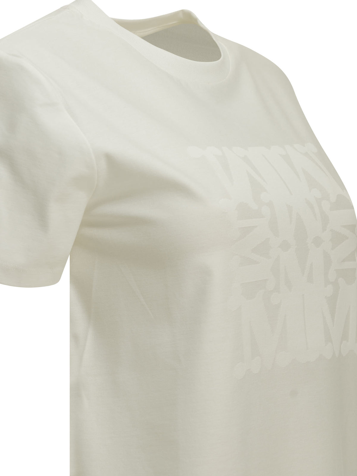 Max Mara Crewneck T-shirt with logo - White