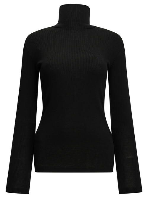 Max Mara Wool jersey turtleneck sweater - Black