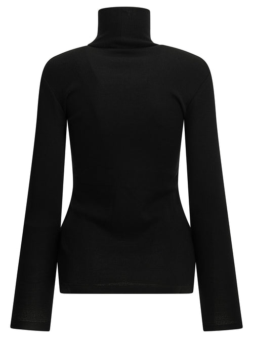 Max Mara Wool jersey turtleneck sweater - Black