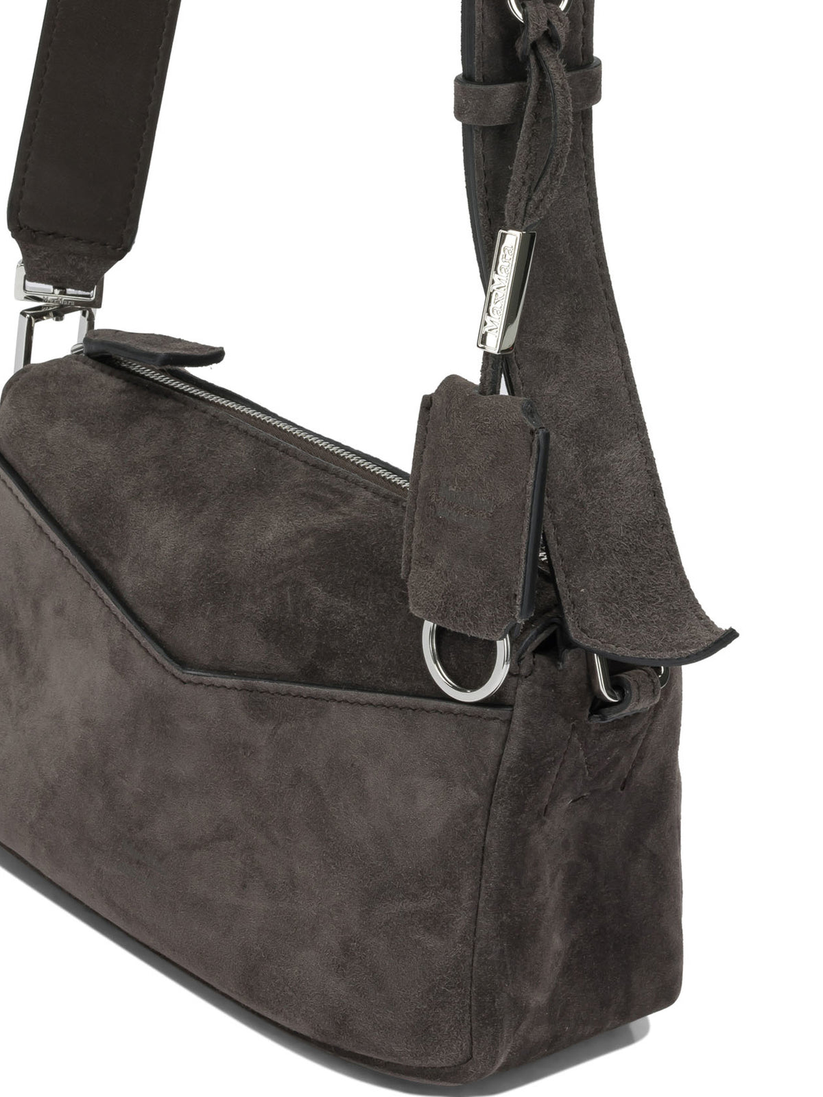 Max Mara Small suede handbag - Brown
