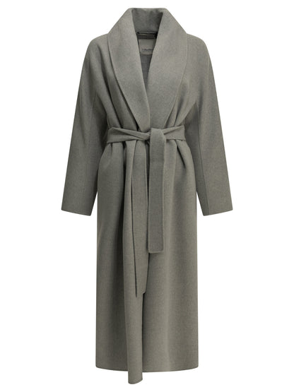 Max Mara Studio Long wool coat - Grey