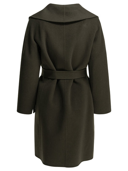 Max Mara Studio Long wool coat - Green