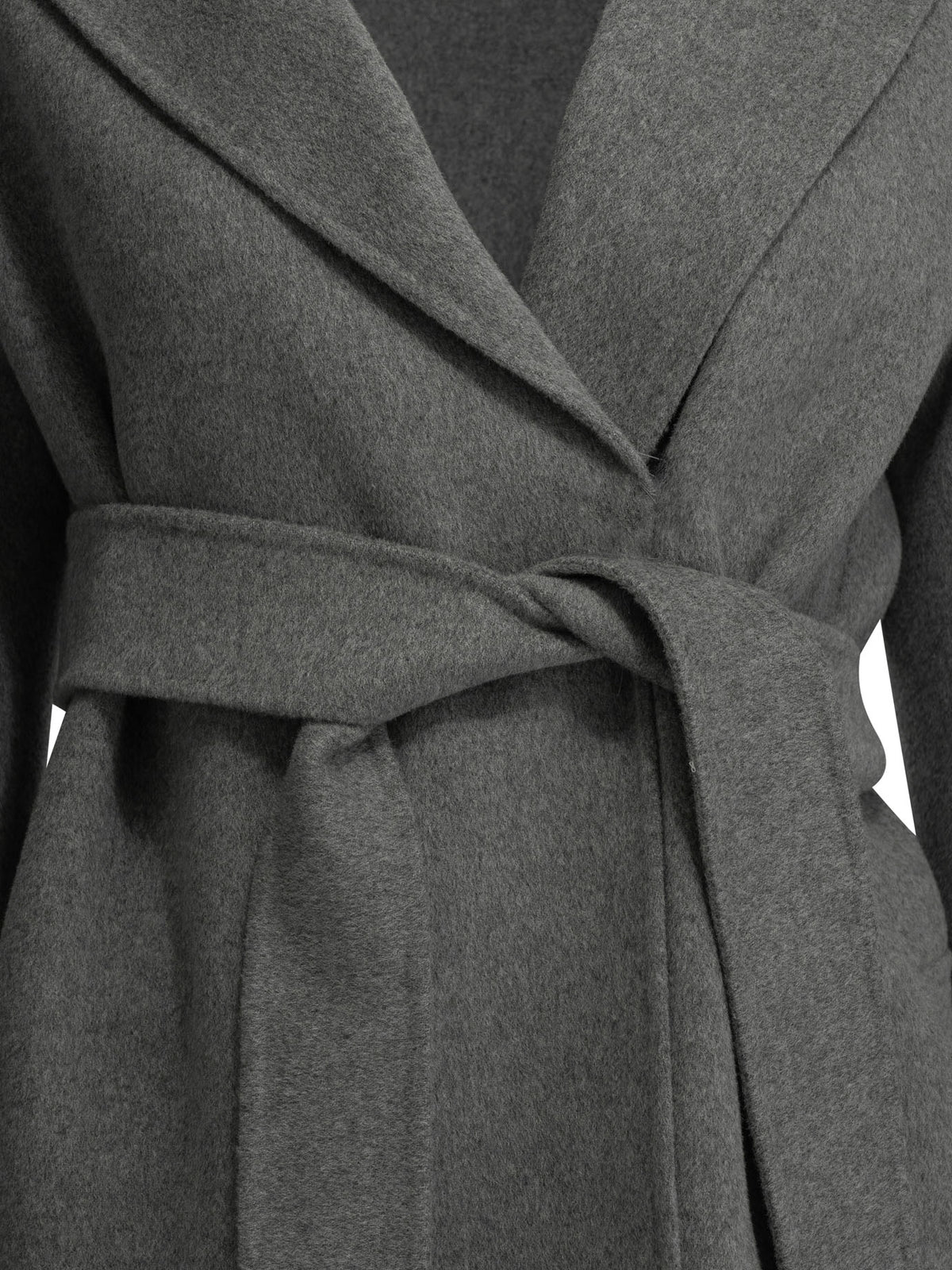Max Mara Studio Short double-layer wool coat - Grey